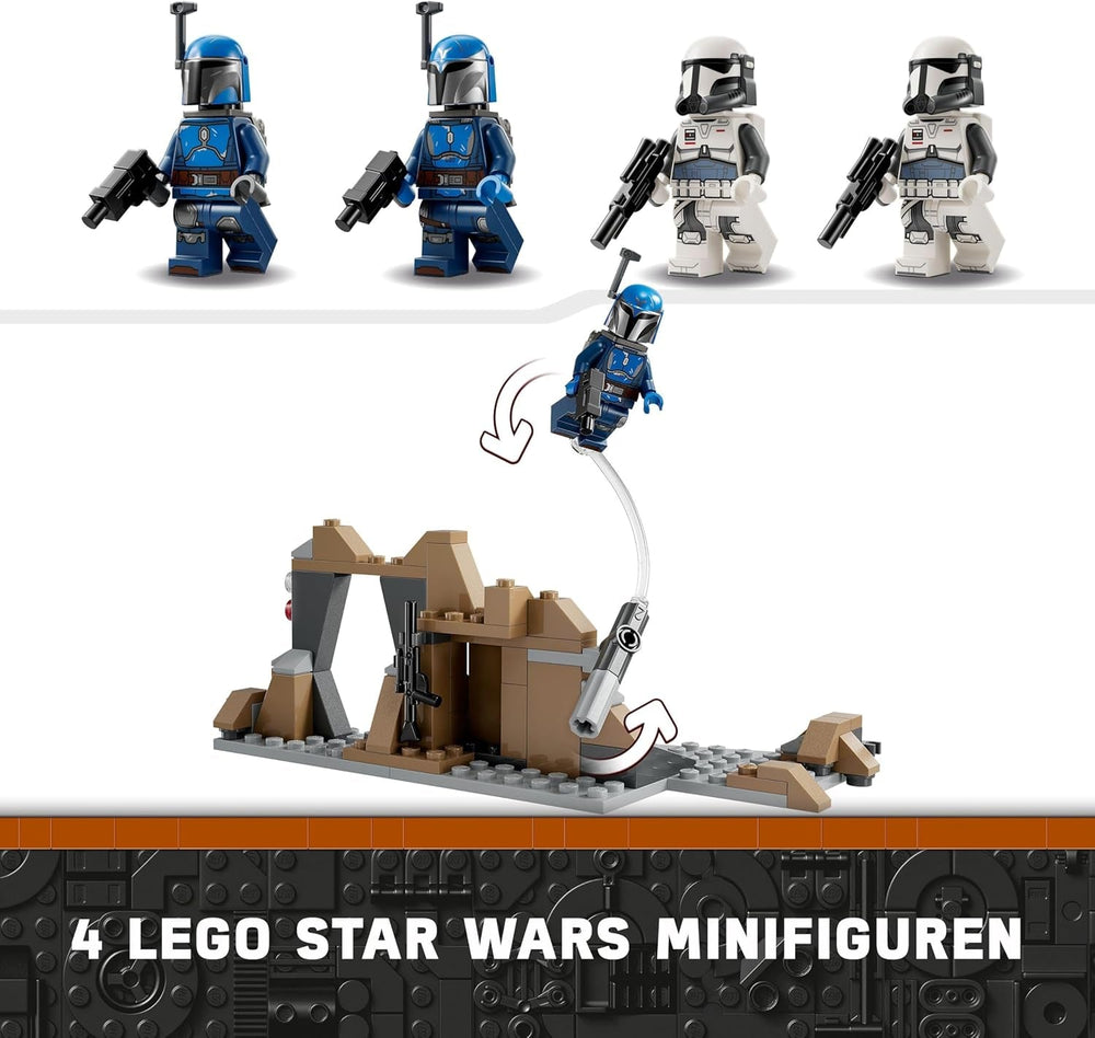 LEGO Star Wars: Mandalorian Ambush on Mandalore Battle Pack, dobrodružná stavebnice pro děti, sběratelská akční sada, nápad na dárek pro chlapce a dívky 75373 Stavebnice Besuche den LEGO-Store