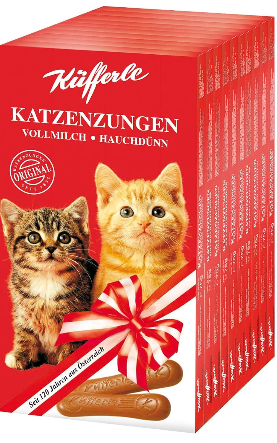 Küfferle kočičí jazýčky 10x75g multipack, mléčná čokoláda, 10 kusů