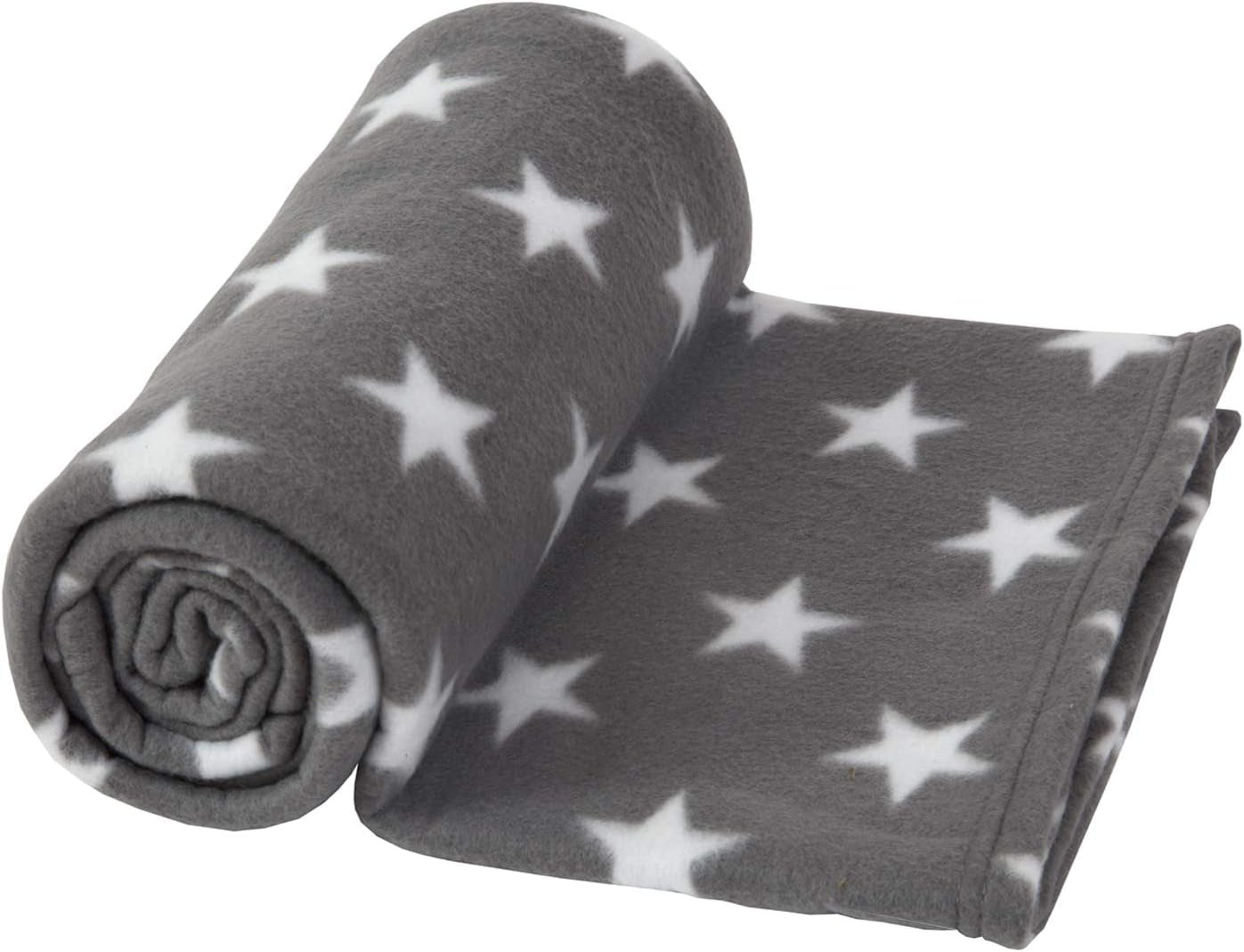 DREAMSCENE pătură confortabilă pătură pufoasă pătură fleece - living pătură cald iarna moale, canapea pătură, pătură canapea, pătură cuddly copii, living & pături cuddly 120X150Cm, canapea arunca pătură gri stele Paturi si Cuverturi Besuche den DREAMSCENE-Store