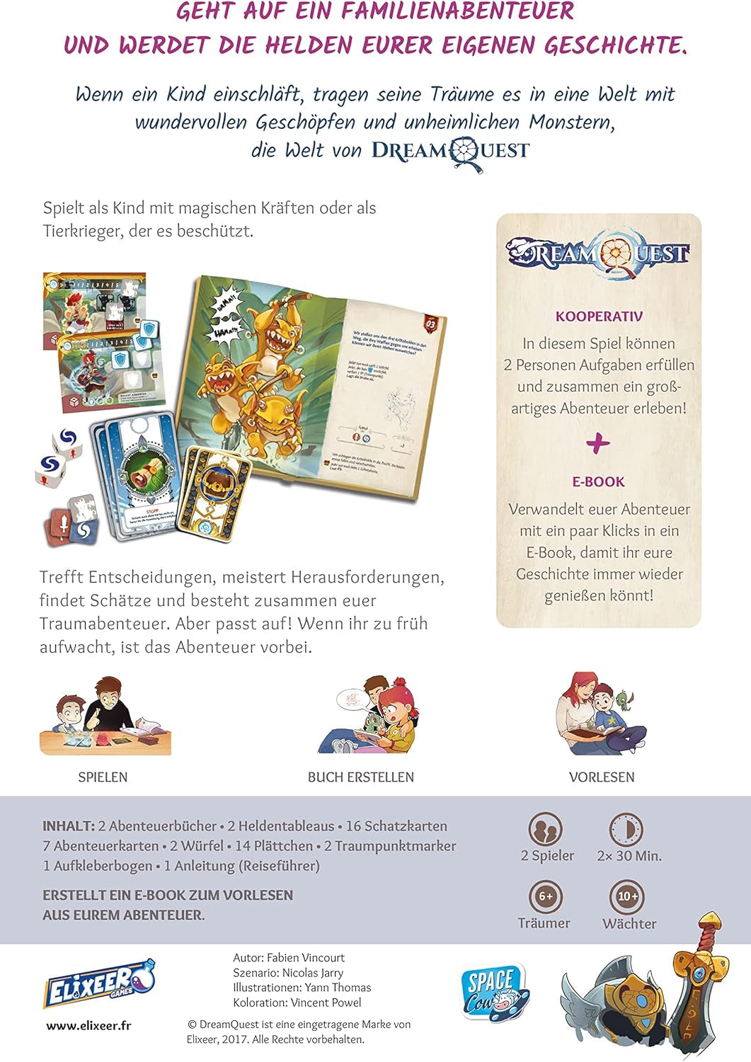 Vesmírná kráva, DreamQuest, Dětská hra, Příběhy, 2 hráči, Věk 6+, 30 minut, Němčina