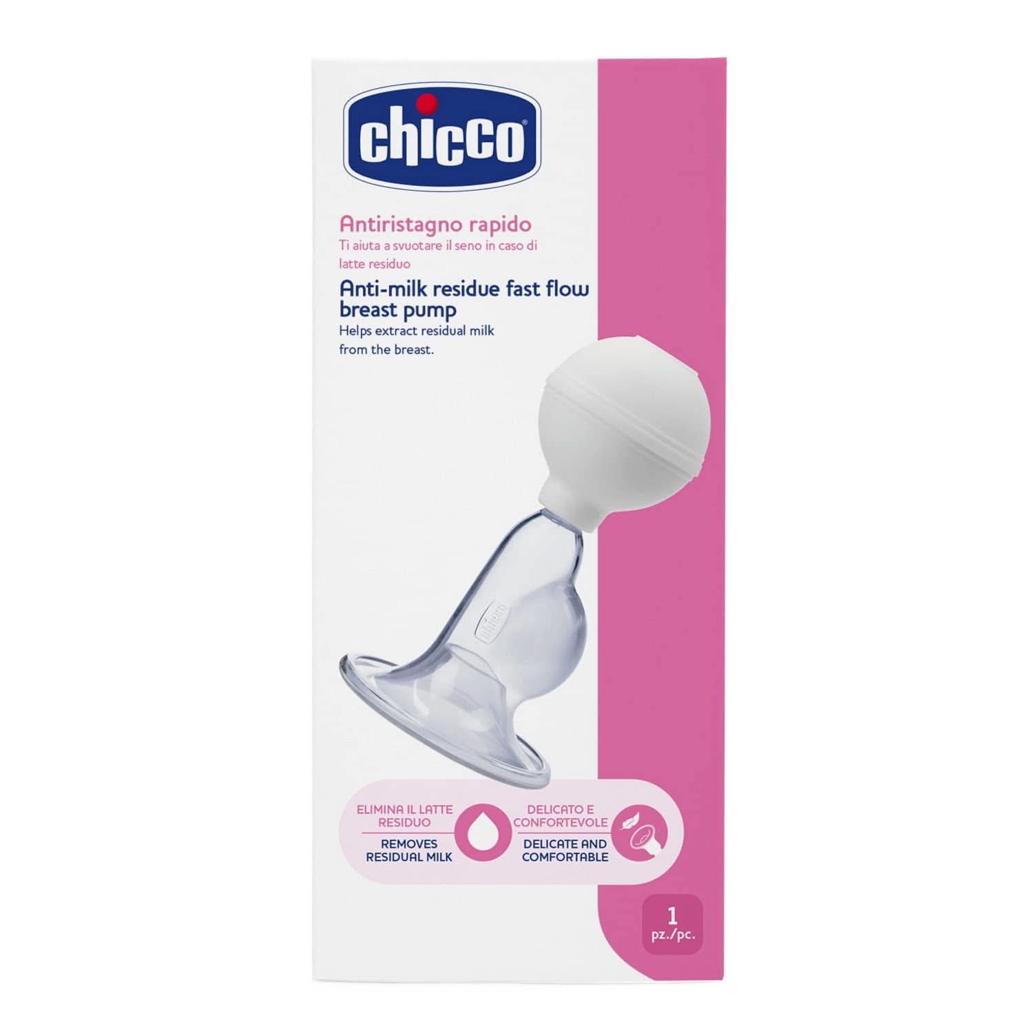 Pompa manuala Chicco Natural Feeling, pompa de alaptare cu tetina inclinata si capac ermetic, devine biberon - 150 ml Accesorii Hrana si Alaptare Bebe Naty Shop 6-12 luni