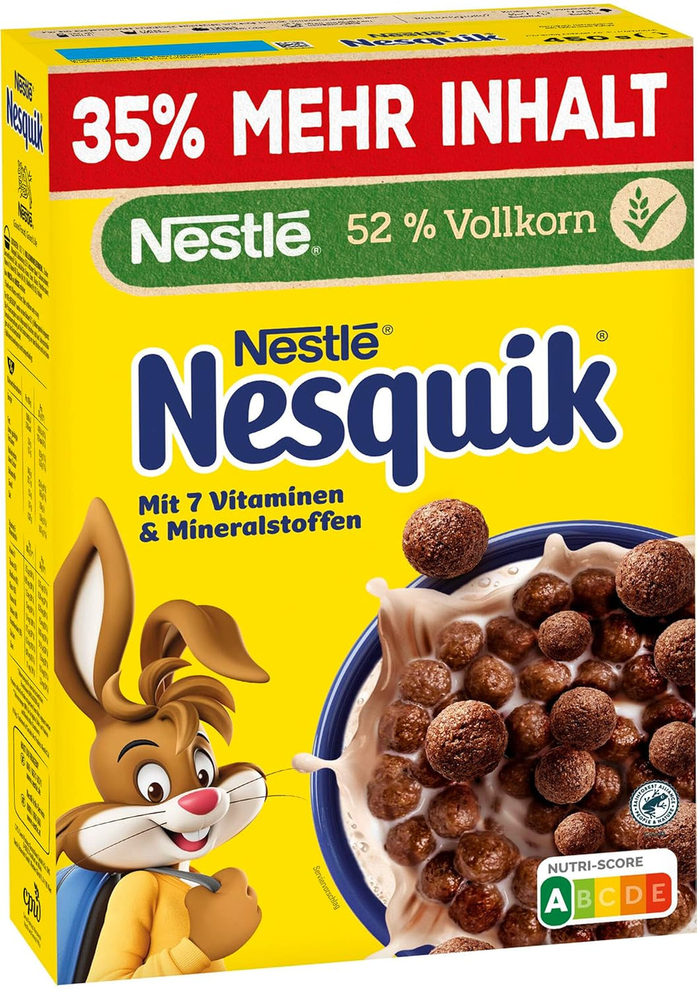 Nesquik Nestlé Nesquik Crunchy Breakfast, Cereálie s čokoládou a celozrnnými výrobky, 1 balení (1 x 330 g)