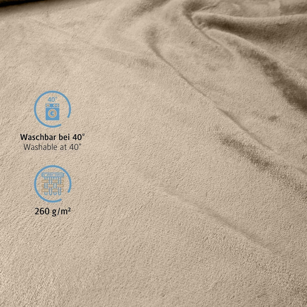 Komfortec pătură pufoasă, pătură confortabilă, pătură fleece, certificată Oeko-Tex, super moale, 150X200 Cm, 260 G/M², bej Paturi si Cuverturi Besuche den Komfortec-Store