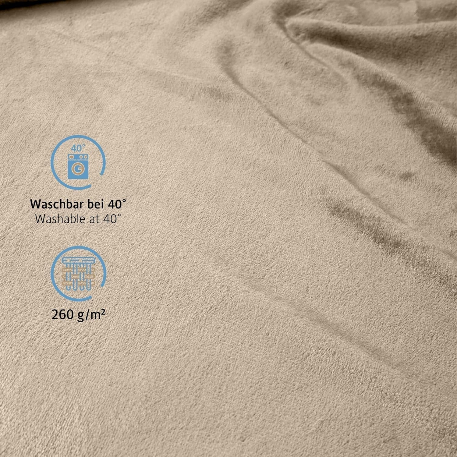 Komfortec pătură pufoasă, pătură confortabilă, pătură fleece, certificată Oeko-Tex, super moale, 150X200 Cm, 260 G/M², bej Paturi si Cuverturi Besuche den Komfortec-Store