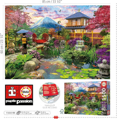 Educa - Puzzle 1500 dílků pro dospělé | Japonská zahrada. Rozměry: 85 X 60 cm. Obsahuje lepidlo na puzzle Fixpuzzle. Už 14 let (19937) Puzzle Naty Shop
