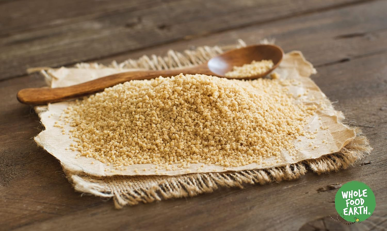 Celozrnný bio kuskus Země – 1kg | Surový | Bez GMO | Vegan | Bohaté na vlákninu | Certifikované organické