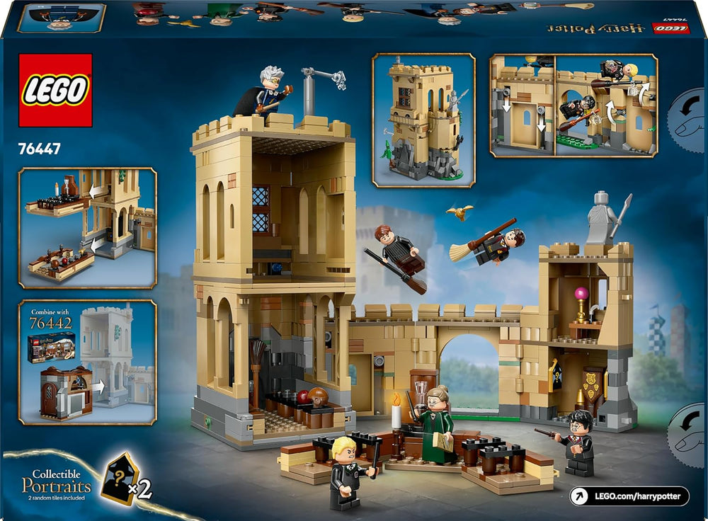 LEGO Harry Potter Schloss Hogwarts: Flugstunden, Abenteuer-Spielset se 6 minifigurkami zum Sammeln, vč. Draco Malfoy a profesorka McGonagallová, Rollenspiel Set für Jungen und Mädchen ab 9 Jahren 76447
