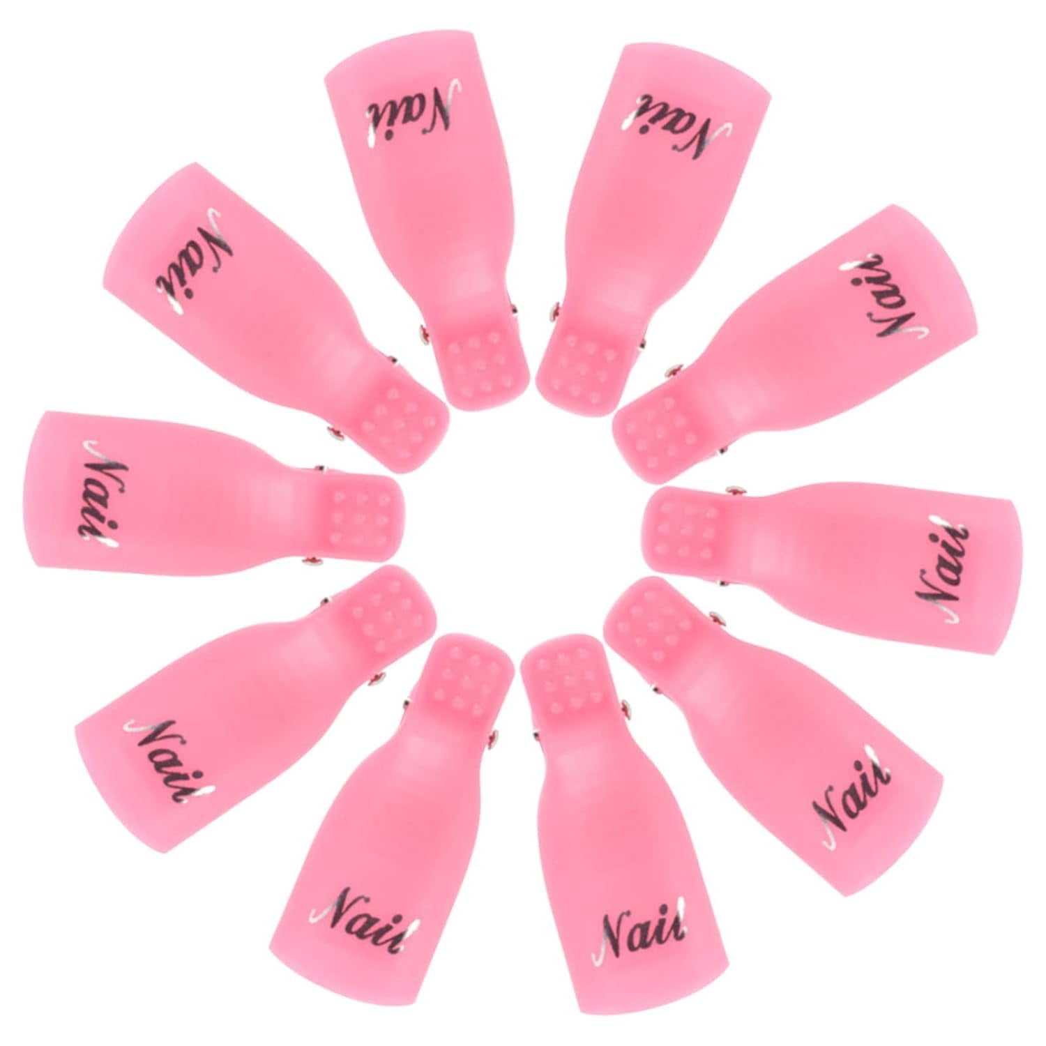 Hanyousheng Nagellackentferner Clips, Nagel Clips,10 Stück Schwarz Nagelclips, Nagel Klammer, Nails Art ​Gel Cap, Soak off Clip Cap UV Gel Poliermittel Entferner Wrap Nail Tool