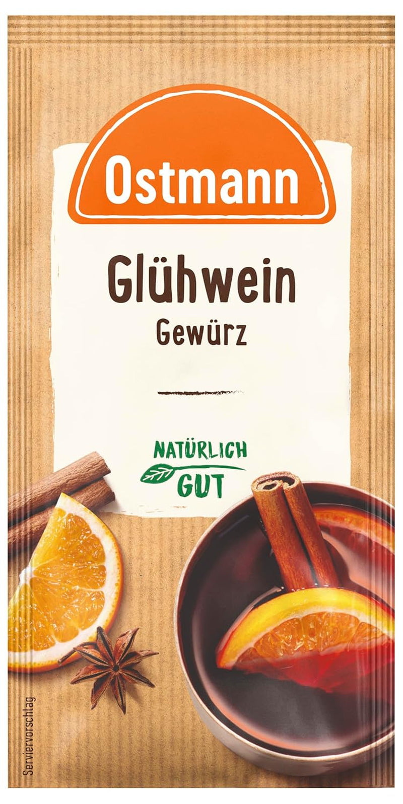 Ostmann Gewürze – Glühwein-Gewürz, Gewürzmischung für Glühwein, Punsch, Feuerzangenbowle & Kinderpunsch, ideální pro Winter- und Weihnachtszeit, vegan, 12 g (1er Pack)