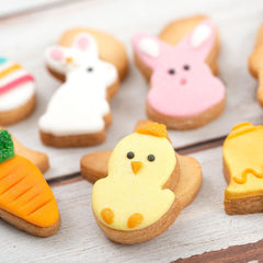 0255059 Set de forme mini pentru biscuiți de Paște din plastic, 6 piese