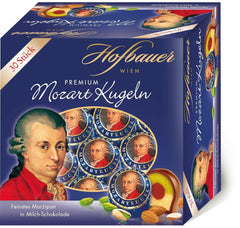 Hofbauer Vienna Mozart Balls, Mléčná čokoláda 600 gramů (30 ks) Naty Shop Box 30 kusů