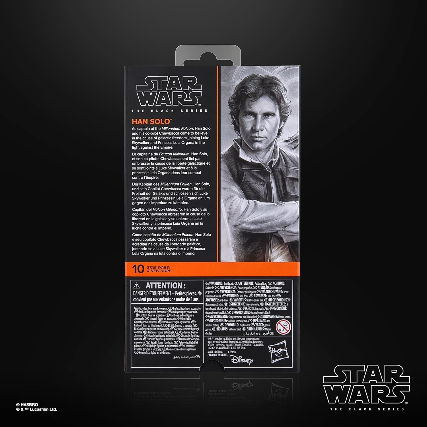 Star Wars Černá série Han Solo, Star Wars: A Hope Premium sběratelská akční figurka (15 cm) Akční figurky Naty Shop