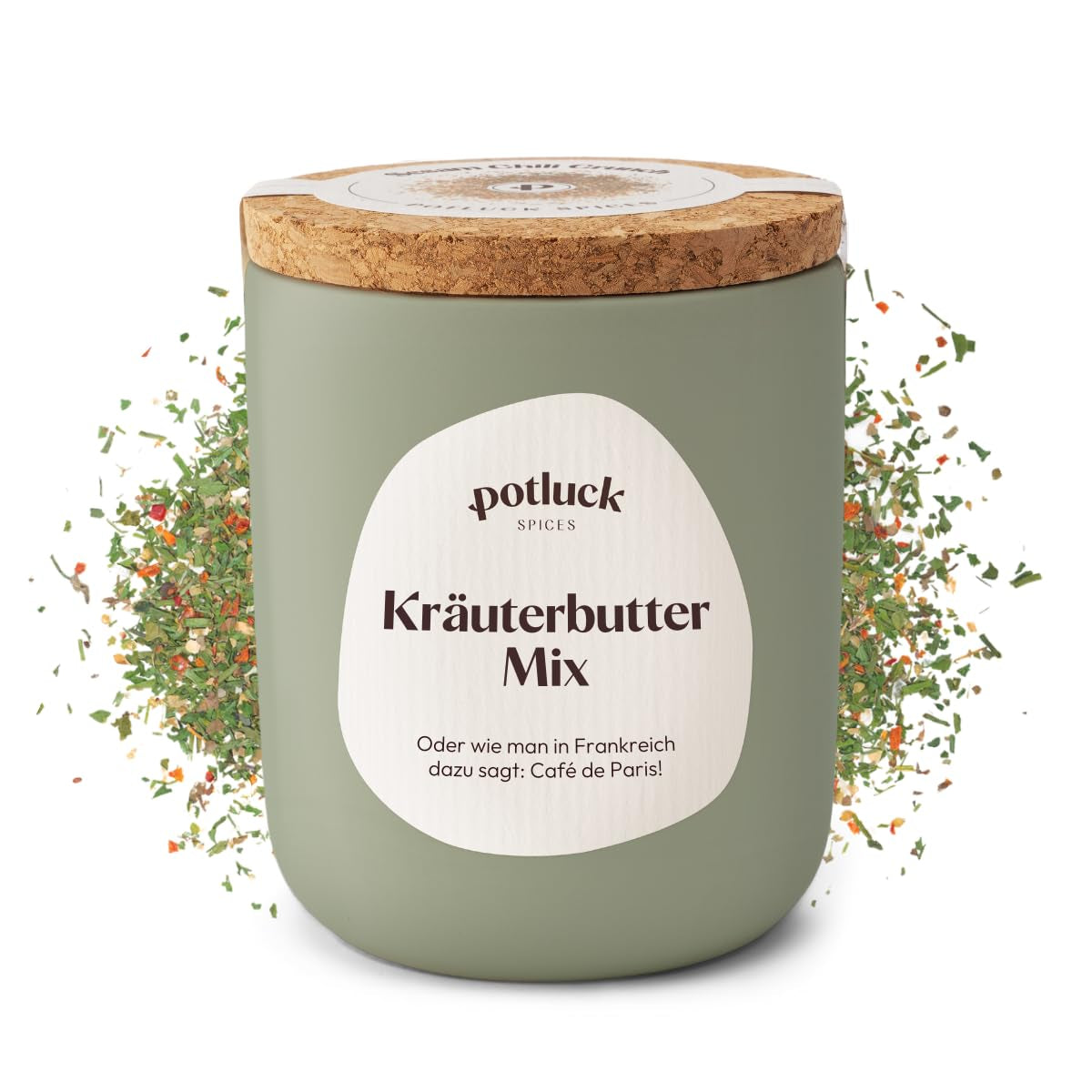 Potluck | Kräuterbutter-Gewürz | Würzmischung im Keramiktopf | 45 g | Veganské, bezlepkové a s přírodními ingrediencemi