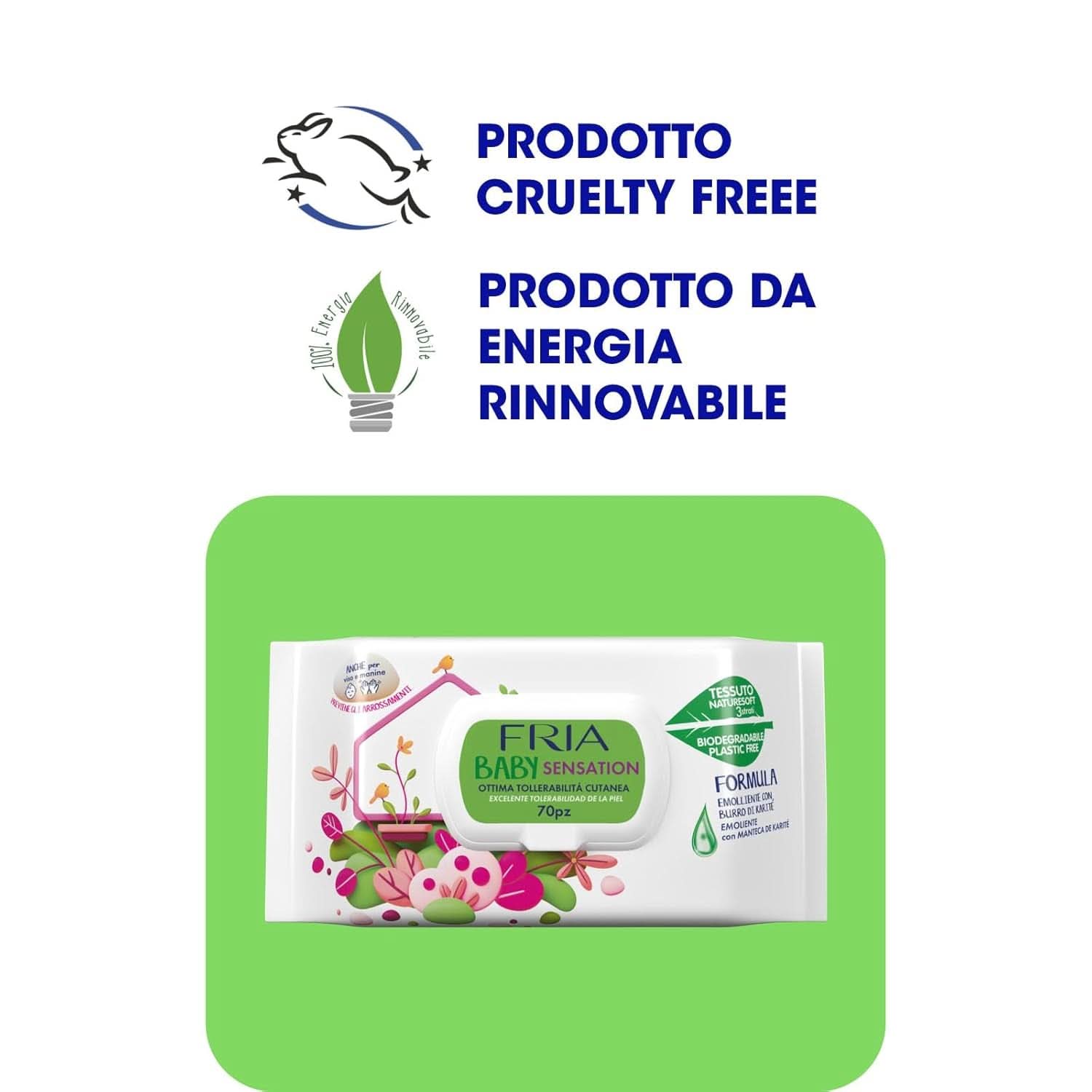 Baby Sensatios s víčkem, 72 ubrousků Baby Wet Wipes Naty Shop