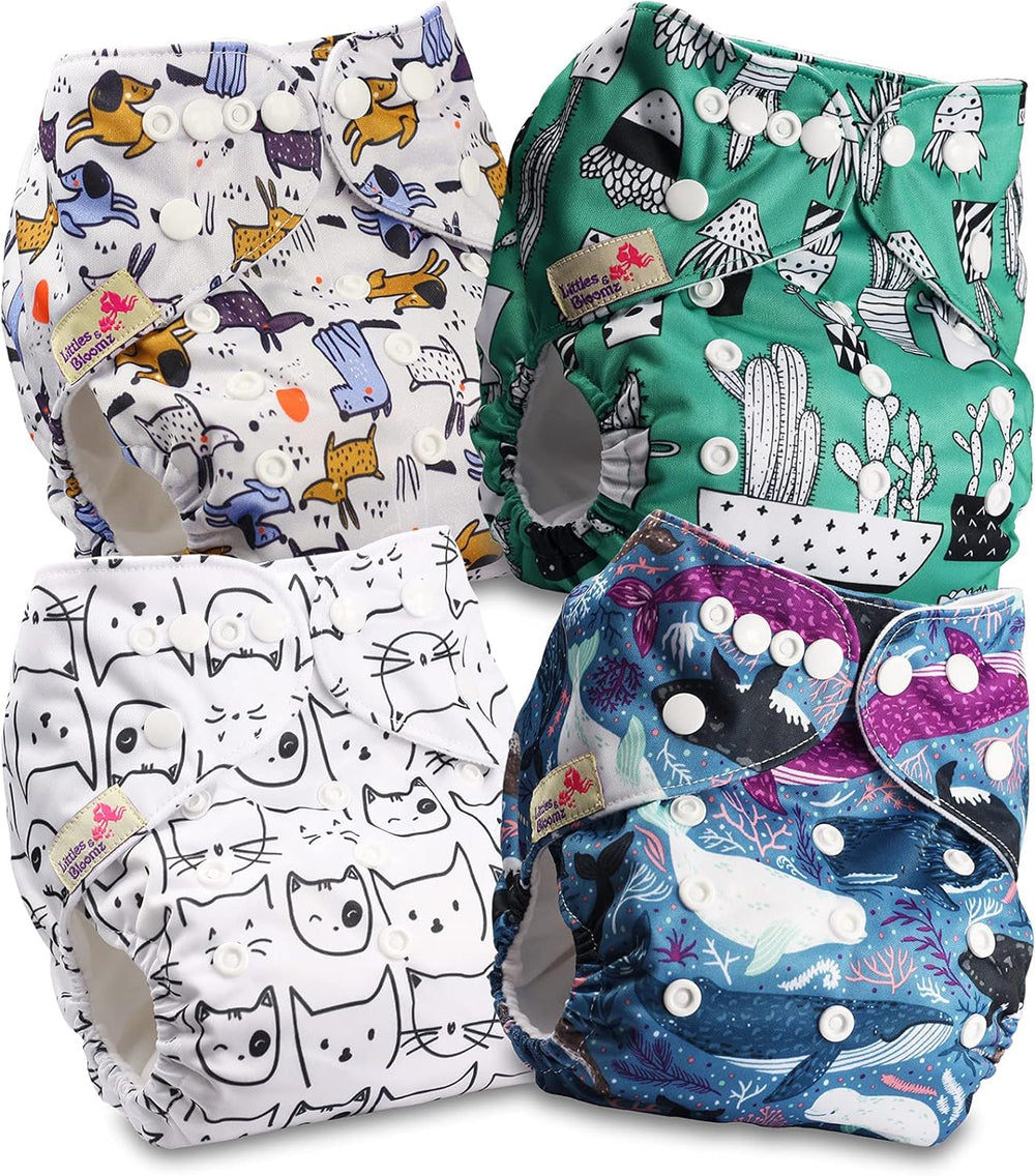 Littles a Bloomz FLP2-0406 Standard Clip opakovaně použitelná plena, 4 plenky