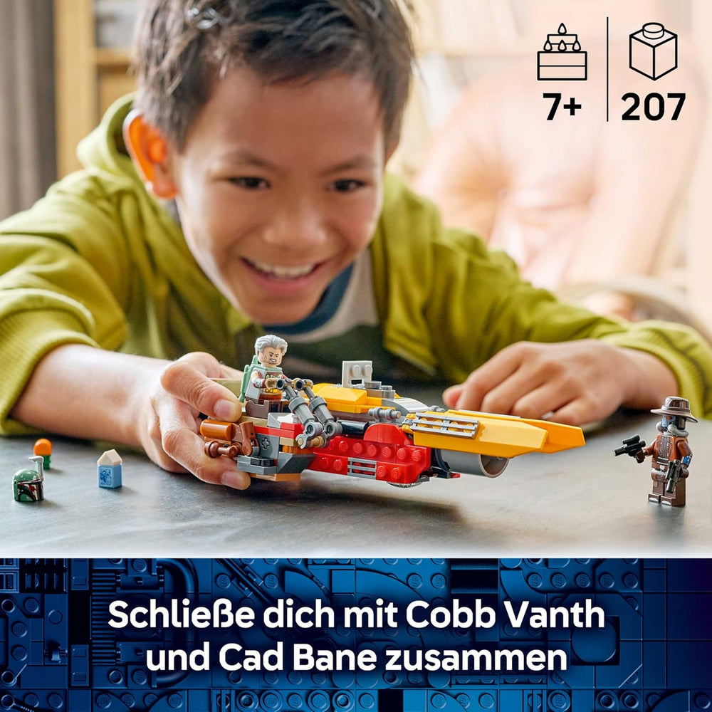 LEGO Star Wars 75437 Cobb Vanths Speeder - vč. Cobb Vanth & Cad Bane Minifiguren sowie Blaster & Jetpack - Geschenk für Jungen ab 7 Jahren und Fans von The Mandalorian