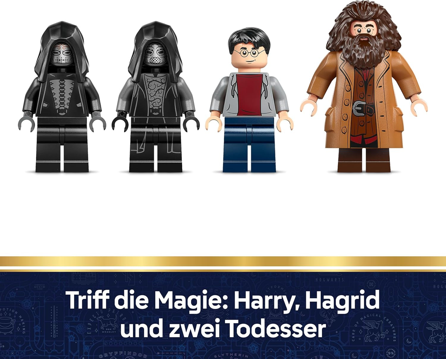 LEGO Harry Potter Hagrids a Harrys Flucht aus dem Ligusterweg - Motorrad Spielzeug mit 4 Minifiguren - 2 Todesser, eine Strassenszene - Geschenk für Mädchen, Jungen und Fans ab 8 Jahren - 76459