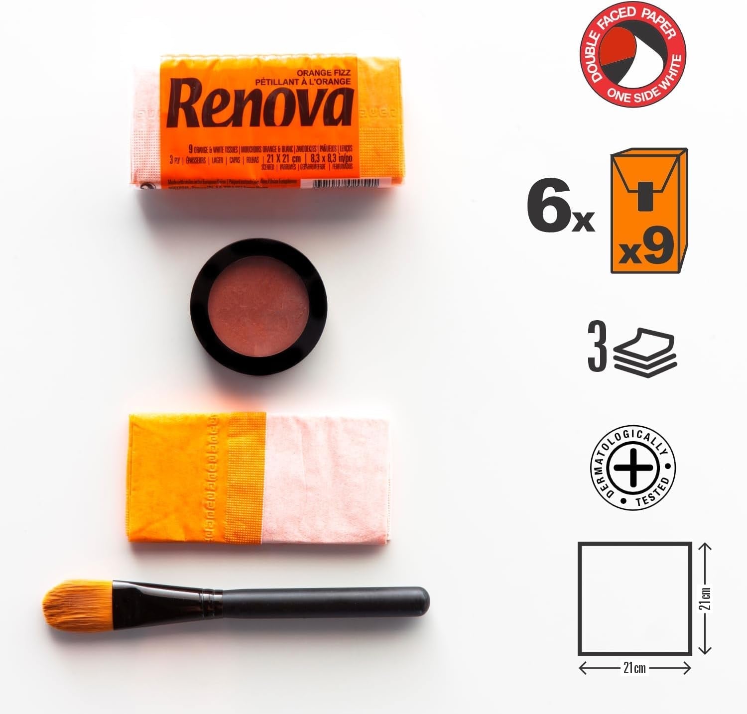 Șervețele de buzunar RENOVA ORANGE FIZZ 6 pachete