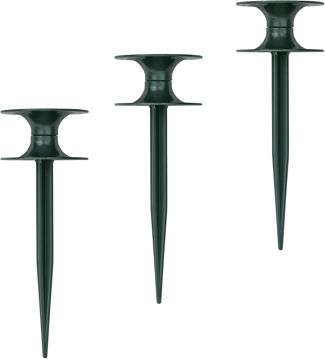 Set de 3 ghidaje pentru furtun, verde, 24 x 9 cm | Ghidaj pentru furtun și cablu de grădină cu ancoră de sol | Roletă pentru furtun pentru protejarea straturilor de flori și a pereților casei | Roletă pentru furtun de grădină și cablu