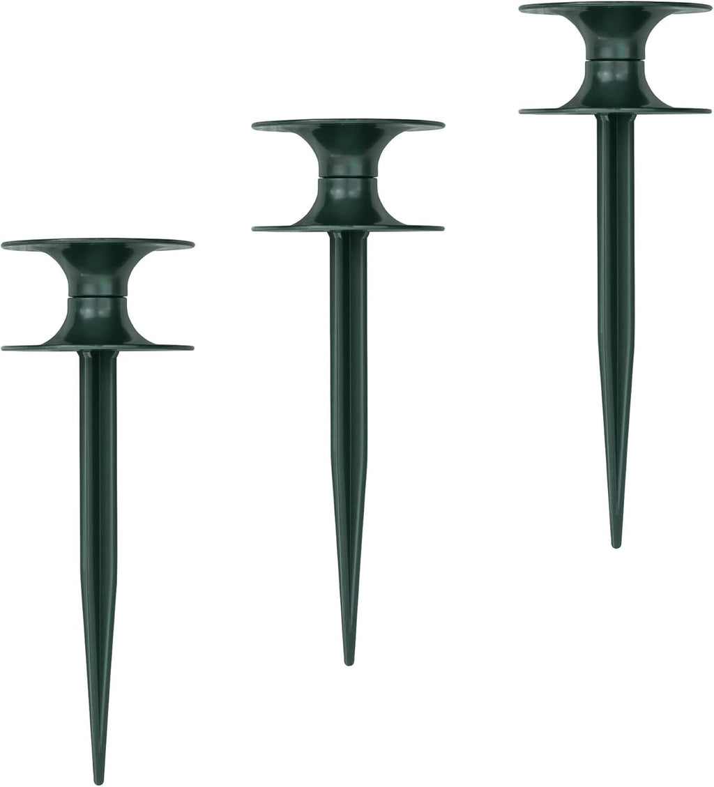 Set de 3 ghidaje pentru furtun, verde, 24 x 9 cm | Ghidaj pentru furtun și cablu de grădină cu ancoră de sol | Roletă pentru furtun pentru protejarea straturilor de flori și a pereților casei | Roletă pentru furtun de grădină și cablu