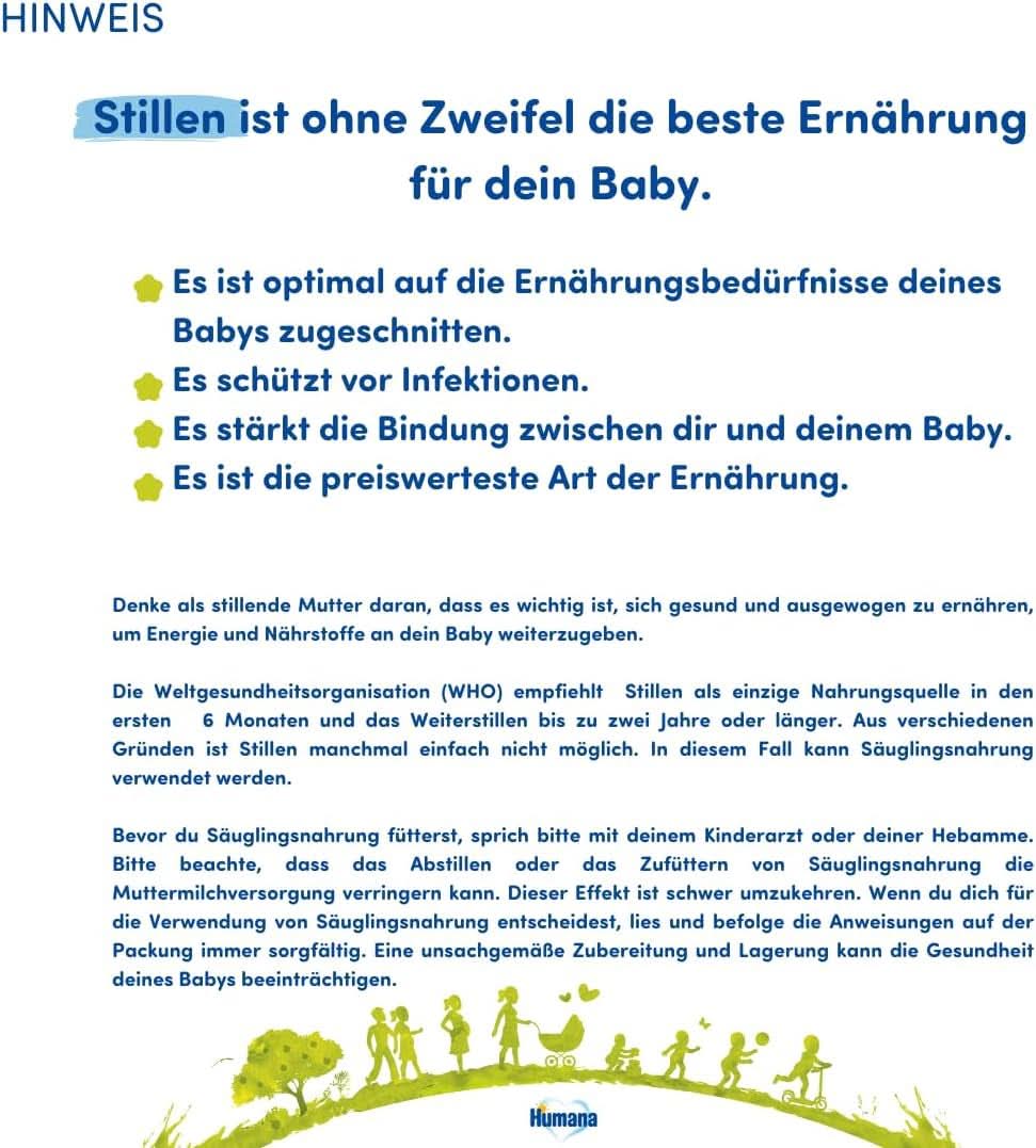 Humana , formula lapte praf, de la 1 an sau 2 ani, 650 grame Mama si Copilul Naty Shop