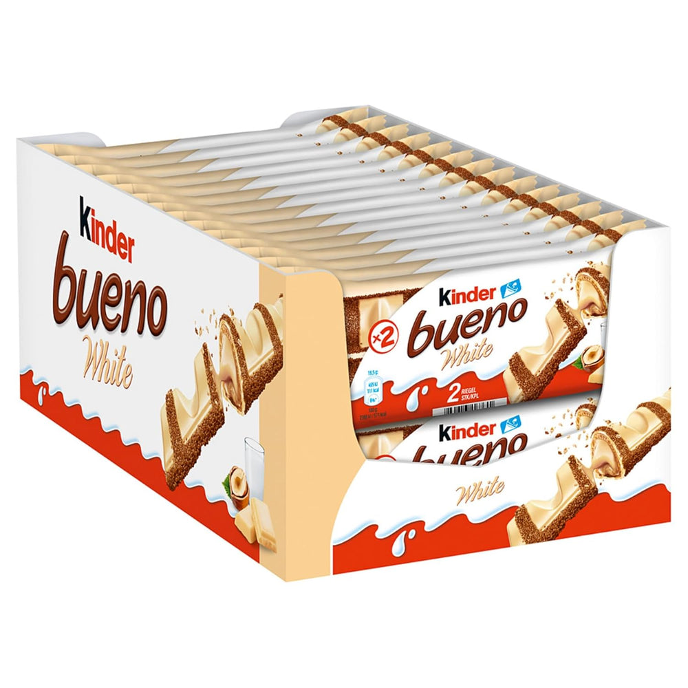 Kinder Bueno Mini – křupavé oplatkové čokoládové tyčinky, mléčná smetana a lískové oříšky a jemná mléčná čokoláda – karnevalové pochoutky – 1 sáček mini jednotlivě balených tyčinek (1 x 108 g)