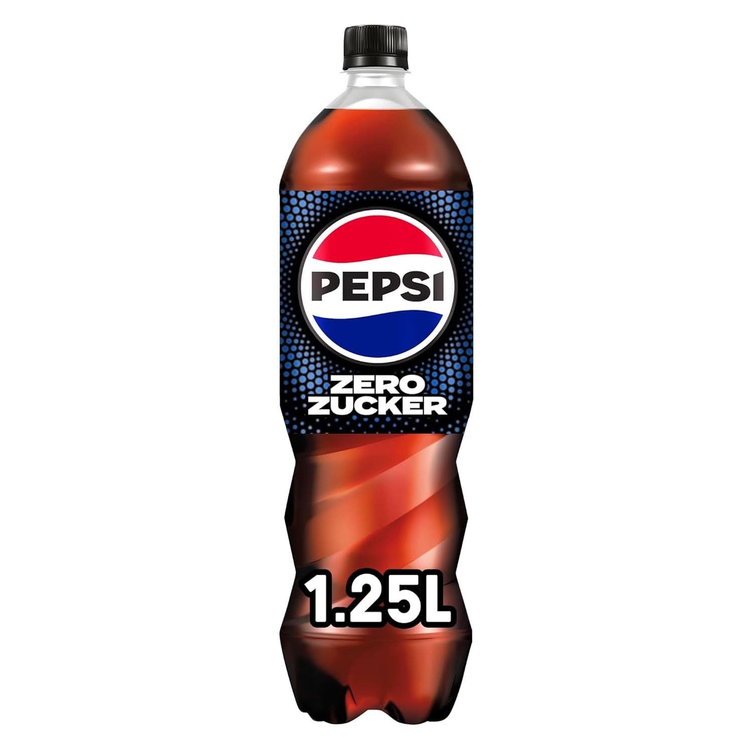 Pepsi Zero Sugar, Nealkoholický nápoj bez cukru, cola s kofeinem, sada 6 x 1,25 litrů Nealkoholické nápoje Naty Shop