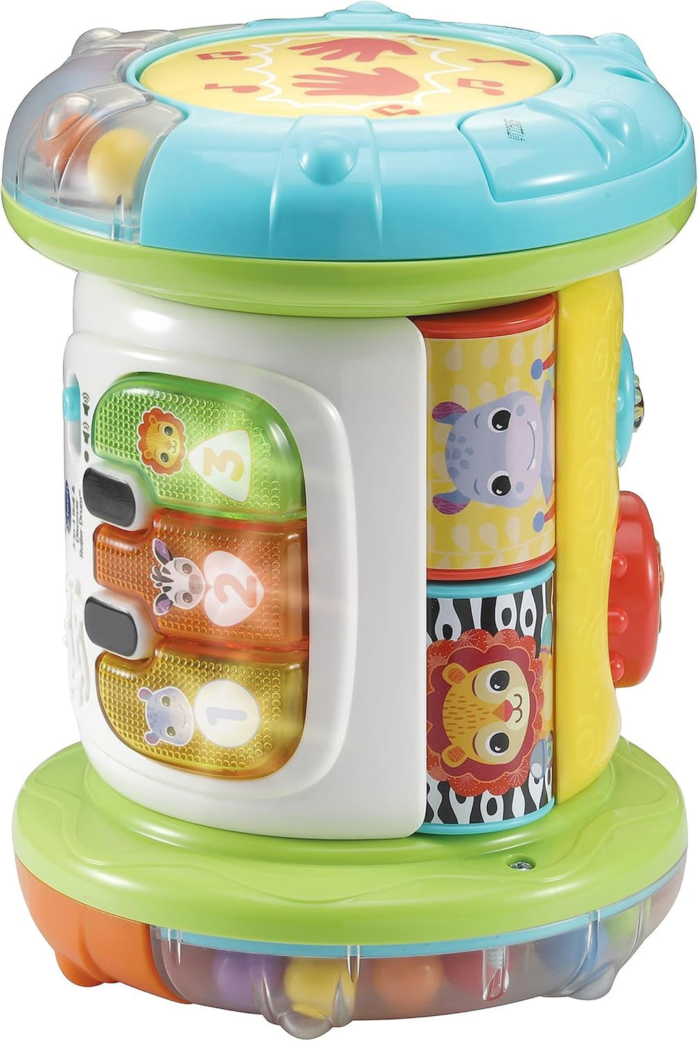 VTech Baby 3-in-1 Rolling Explorer Drum - Jucărie interactivă pentru copii cu muzică - Pentru copii cu vârsta cuprinsă între 9-36 luni Jucarii Bebe Naty Shop