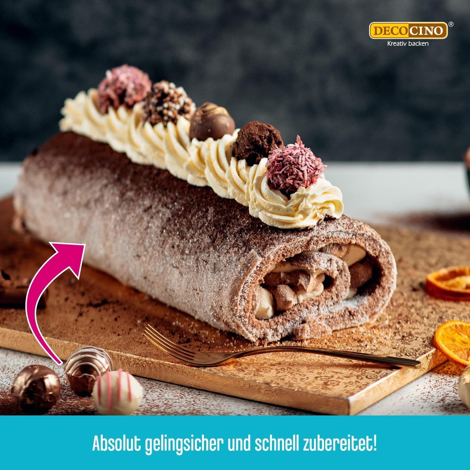 DECOCINO Biscuit Backmischung (250 G) – Einfache Zubereitung – Gelingsicher – Zum Backen Von Luftigen Biskuitböden, Creme-Torten, Biskuitrollen Uvm. Obchod Naty