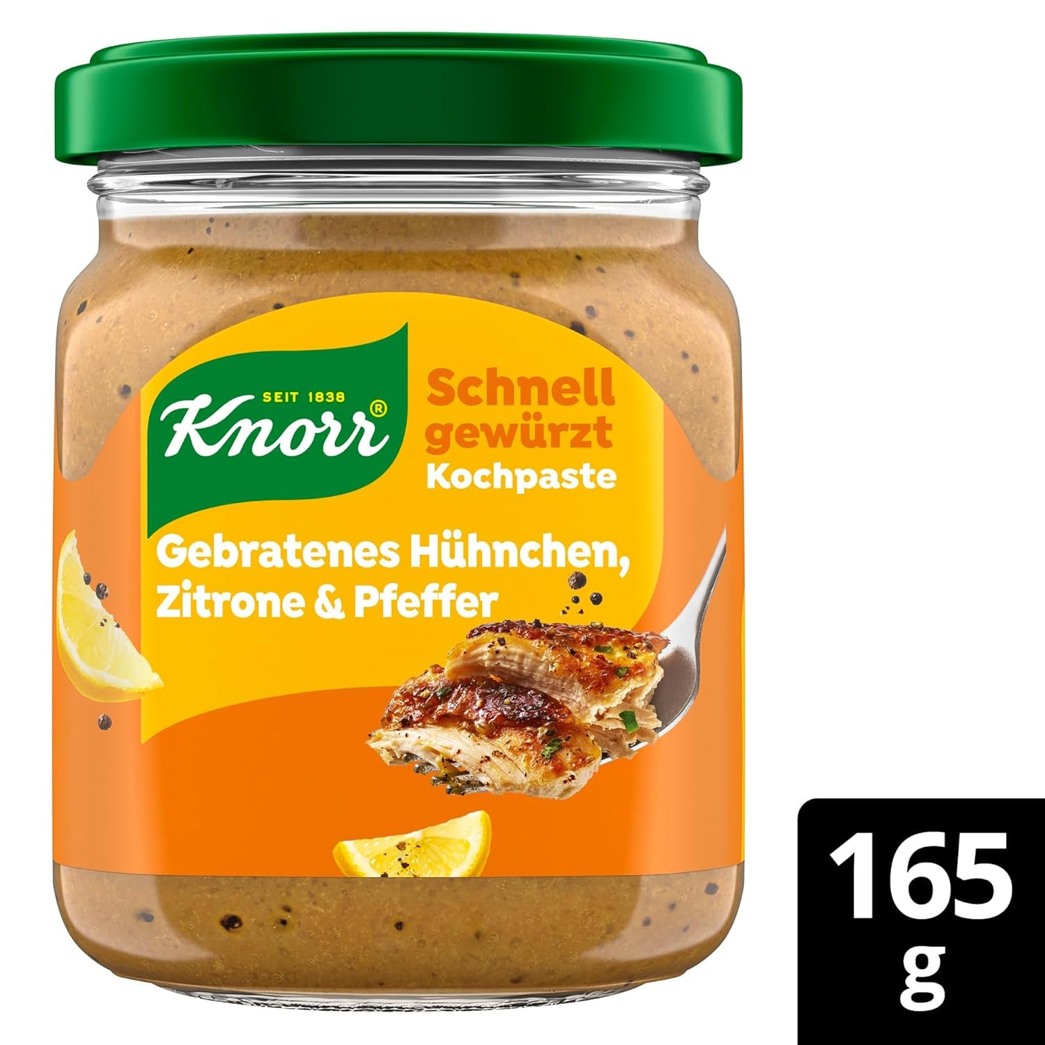 Knorr Schnell gewürzt Kochpaste Gebratenes Hühnchen, Zitrone & Pfeffer einfach & schnell für einen besonders intenzivní, geballten Gesmack 165 g