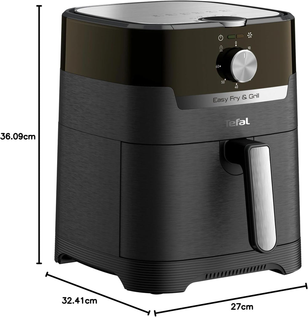 Tefal EY5018 Easy Fry & Grill Classic Air Fryer, technologie 2 v 1 (Air Fryer a Grill), XL, 4,2 litru na 6 porcí, 1550 wattů Domácí spotřebiče Naty Shop