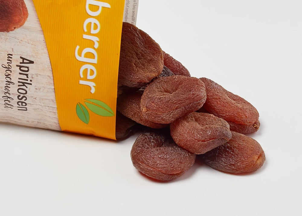 Caise Seeberger nesulfurate: Caise uscate netratate, cu o aromă dulce, fructată - fără zahăr adăugat - fără sâmburi, vegane (1 x 125 g) Produse deshidratate Naty Shop