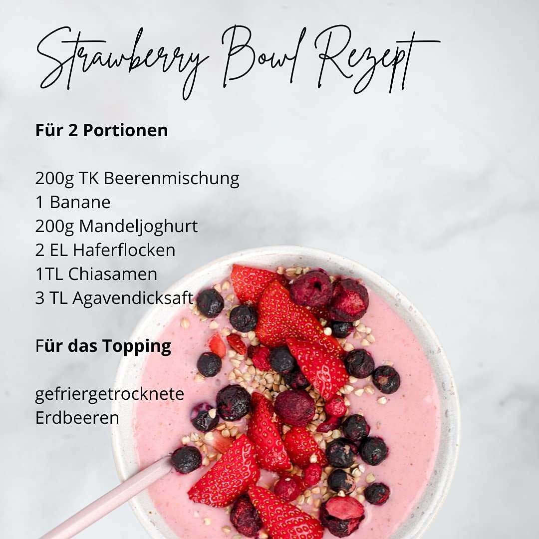 Căpșuni liofilizate în felii 300g fructe liofilizate fără adaos de zahăr și aditivi Germania Produse deshidratate Naty Shop