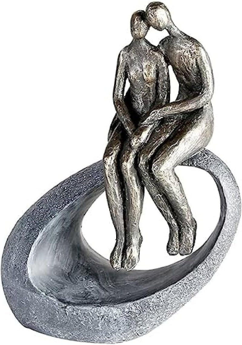 Casablanca - Sculptură - Figurină decorativă - Moment - Cuplu - Poli - bronz colorat - 27 x 19 cm Statuete si sculpturi Naty Shop Culori bronz, gri Înălțime 27 cm