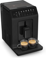 Espressor automat Krups EA897B Evidence ECOdesign, funcție automată espresso și cappuccino, tehnologie Quattro Force, cești cu lapte cu o singură atingere, 8 presetări, sistem lapte, 1450W