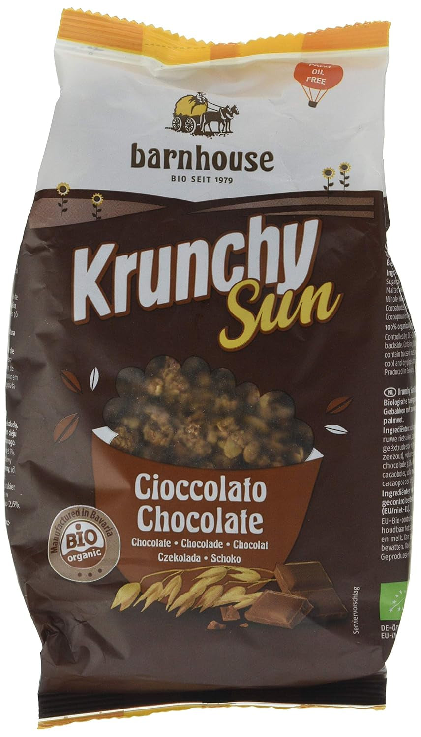 Barnhouse Krunchy Sun | Müsli s čokoládou | Ekologické | Vegetariánská, 375 gramů