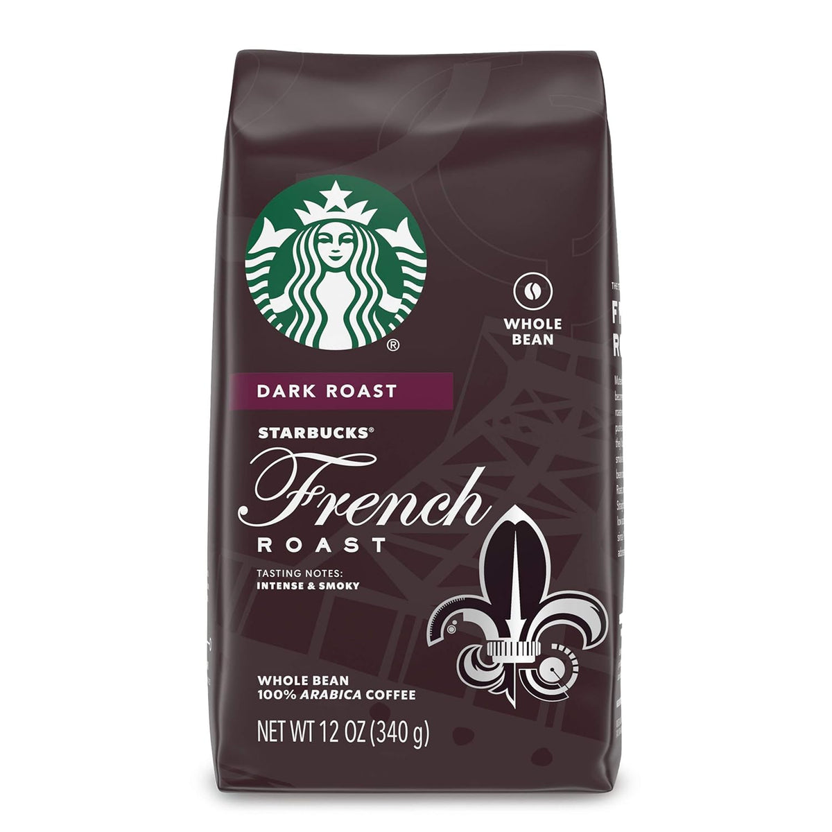 Cafea boabe Starbucks Dark Roast — French Roast — 100% Arabica — 1 plic (340 ml)