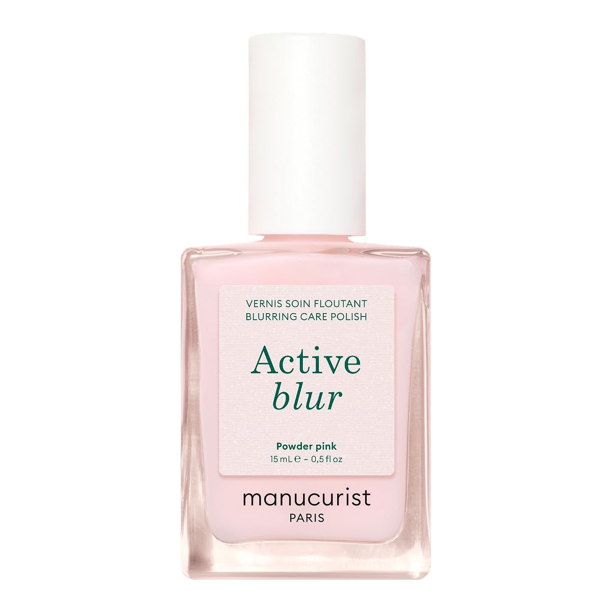 MANUCUIST Nail Care Repair Active Glow Raspberry (růžová) na bio bázi: sladké mandle, maliny, výživný a lesklý lak na nehty, transparentní růžový efekt – nahé laky na nehty