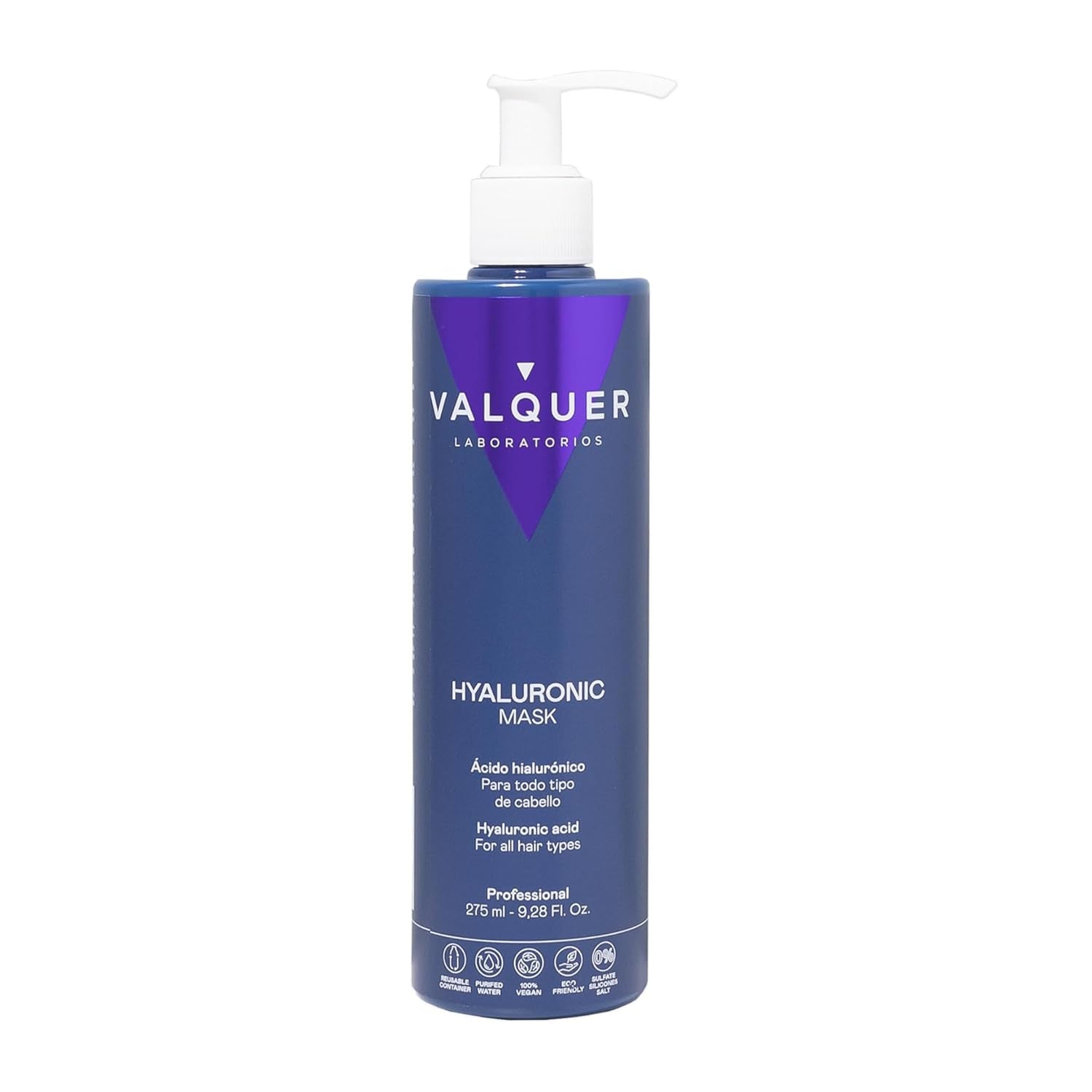 Valquer Hyaluronic Hair Treatment - Mască de păr hidratantă cu parfum de lavandă - Fără sulfat și silicon - 975 ml Masca de par Naty Shop 275 Ml (1 pachet) Model floral