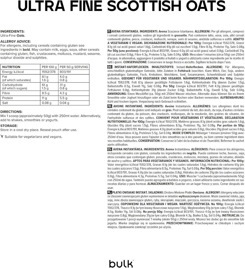 Fulgi de ovăz măcinați fin Cereale Naty Shop