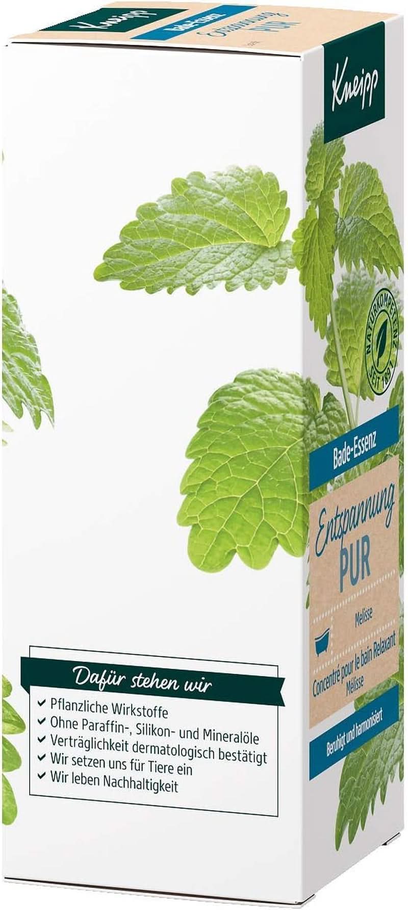 Kneipp Bade, ulei de baie cu ulei esențial natural de melissa indiană și extract de balsam de lămâie, 100 ml Naty Shop