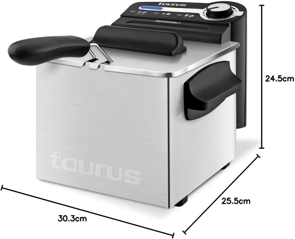 Taurus Professional 2 plus - Fritéza na olej, 2 litry, 1700 W, nerezová ocel 18/8 Spotřebiče Naty Shop