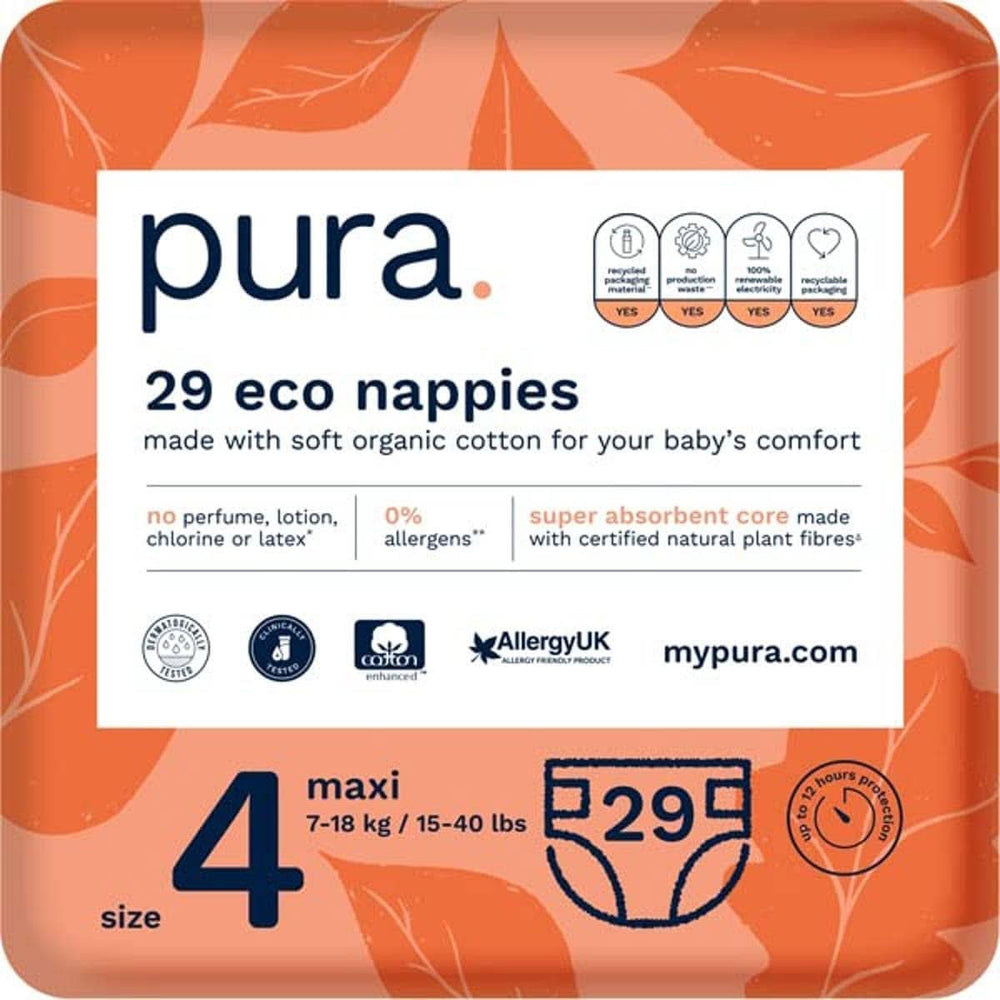 Scutece eco, EU Ecolabel, piele sensibilă, bumbac, hipoalergenic Mama si Copilul Naty Shop 4 (29 buc)