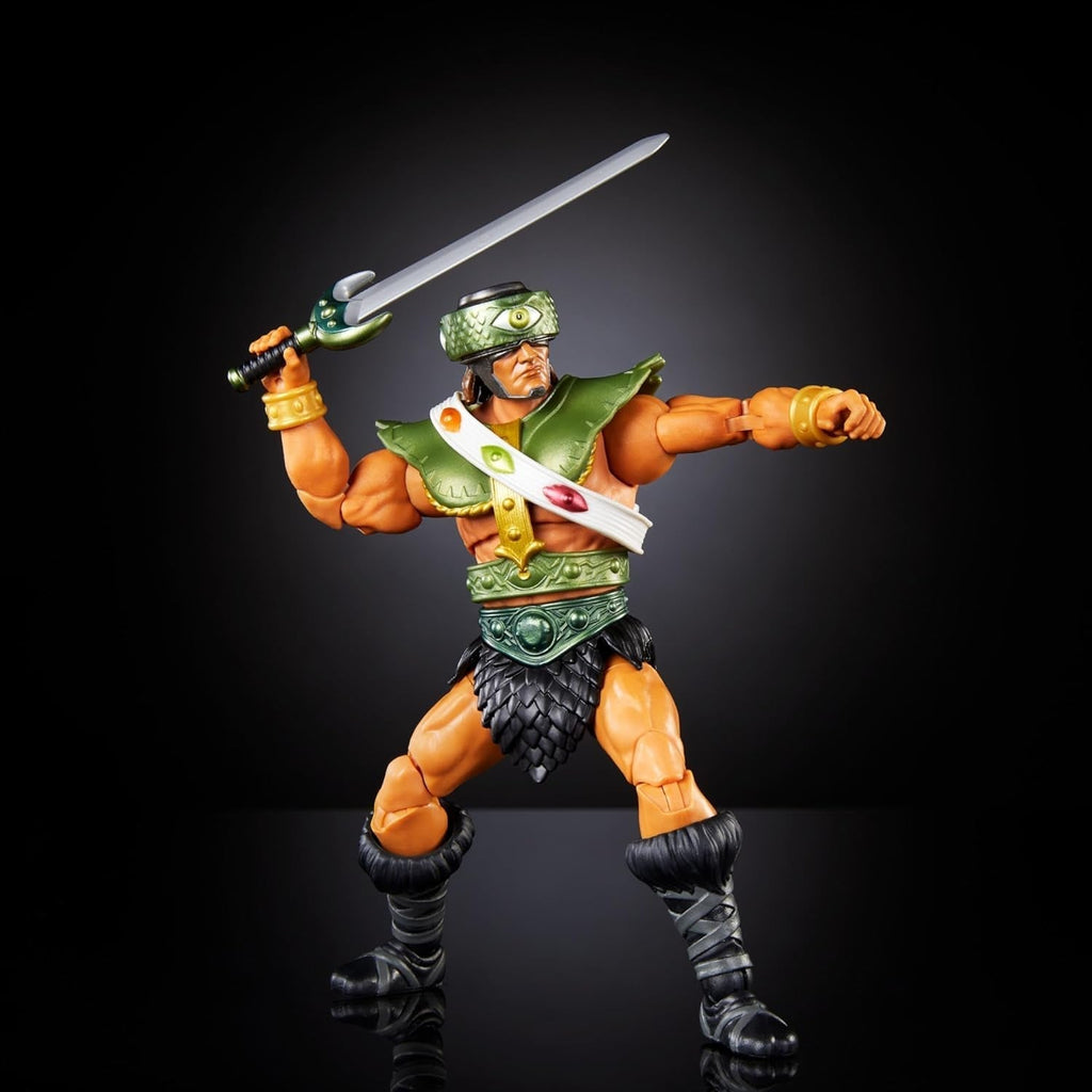 Masters of the Universe Masterverse New Eternia Tri-Klops Action Figure, figurină de colecție Deluxe cu 30 de puncte de mișcare și accesorii, Motu Toy, HYC52 Action figures Naty Shop