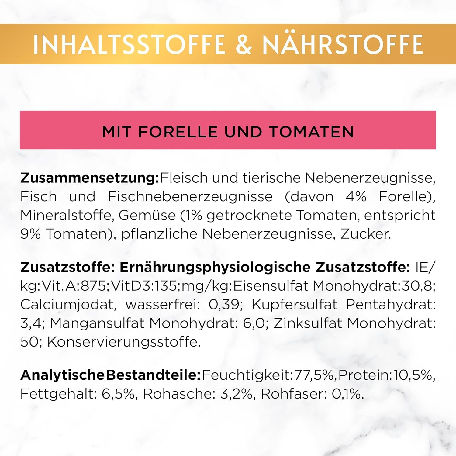 Pate fin Gourmet Gold cu legume, hrană umedă pentru pisici cu păstrăv și roșii, pachet de 12 (12 x 85g)