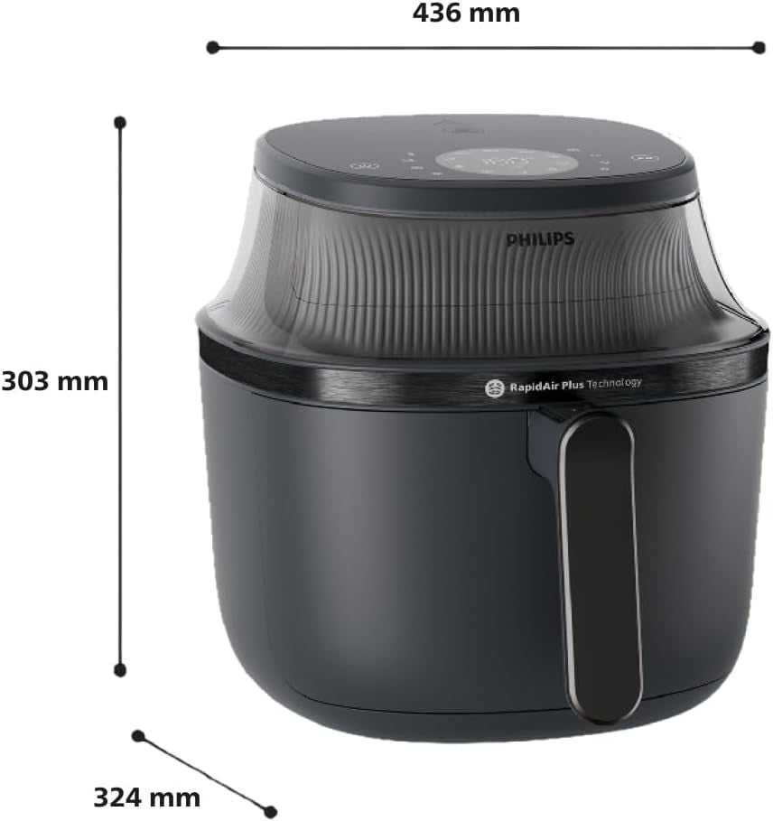 Philips Airfryer 3000 Series 6,2 l, varné okno, 16 funkcí vaření v 1, technologie Rapidair plus, odstranění tuku, aplikace receptů Domácí spotřebiče Naty Shop