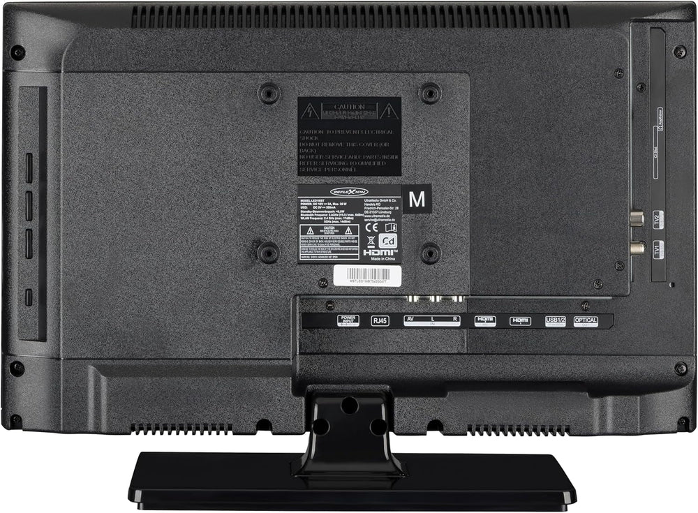 Televizor inteligent REFLEXION LED19iBT de 19 inci (HD Ready, DVB-T2/S2/C, HDMI, CI+, Bluetooth, WLAN, 12V/230V) – Televizor ușor de camping pentru rulote, autorulote, bărci și camioane cu VESA 100x100