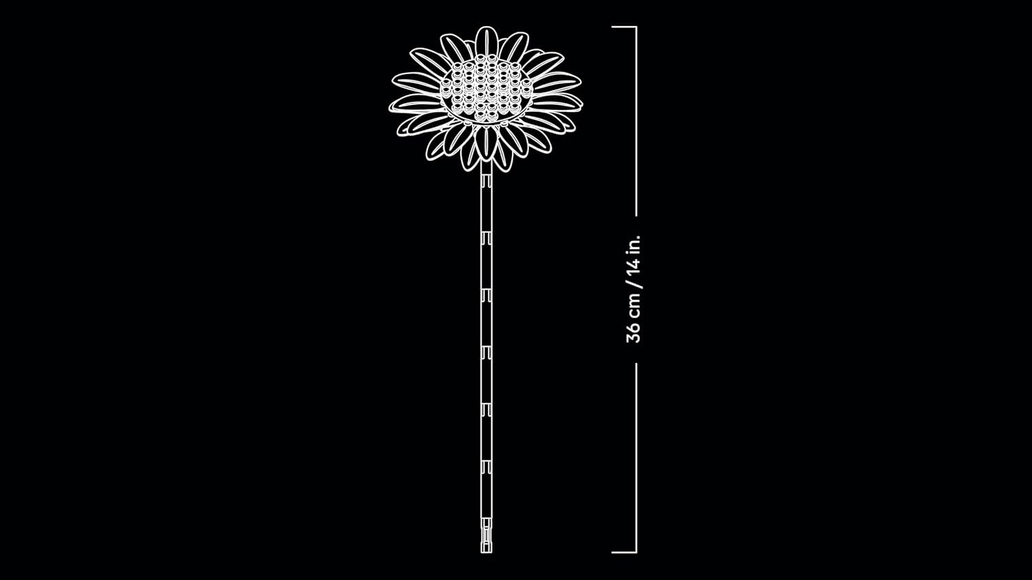 LEGO Botanicals Sonnenblumenstrauß - Kunstblumen Set für Erwachsene - Künstliche Sonnenblumen & Eukalyptuszweige für Deko im Wohn- oder Schlafzimmer - DIY Geschenkidee für Frauen - 11502