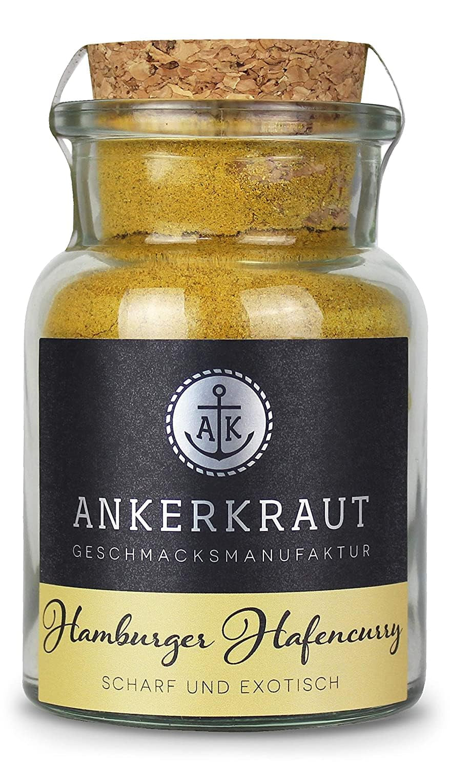 Ankerkraut Hamburger Hafencurry, Curry Gewürz ohne Salz, lecker würzen, einfach kochen, 150 g v aromadichten Beutel