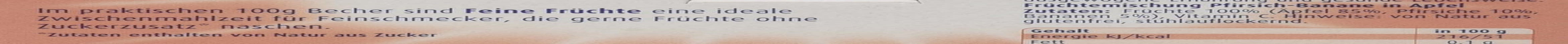 Broskev-banán v jablečné šťávě, balení 6 ks ( 6 X 4 X 100 G ) Matka a dítě Naty Shop